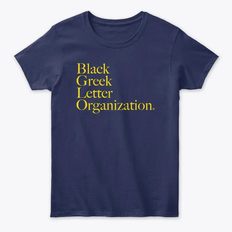 BGLO - Blue Shirt with Gold Letters