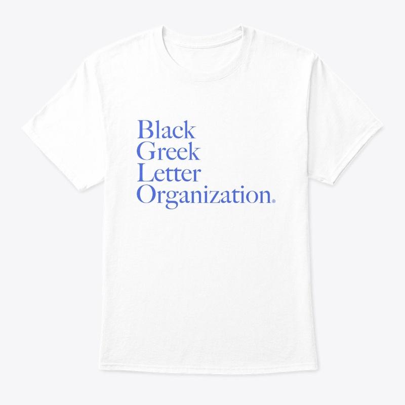 BGLO - White Shirt with Blue Letters