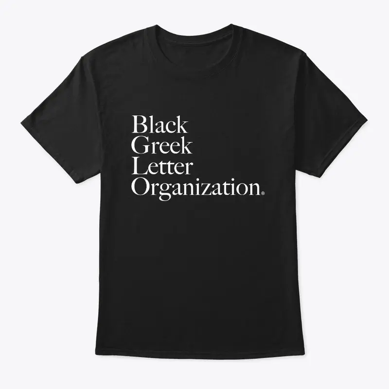 BGLO - Black Tee with White Text